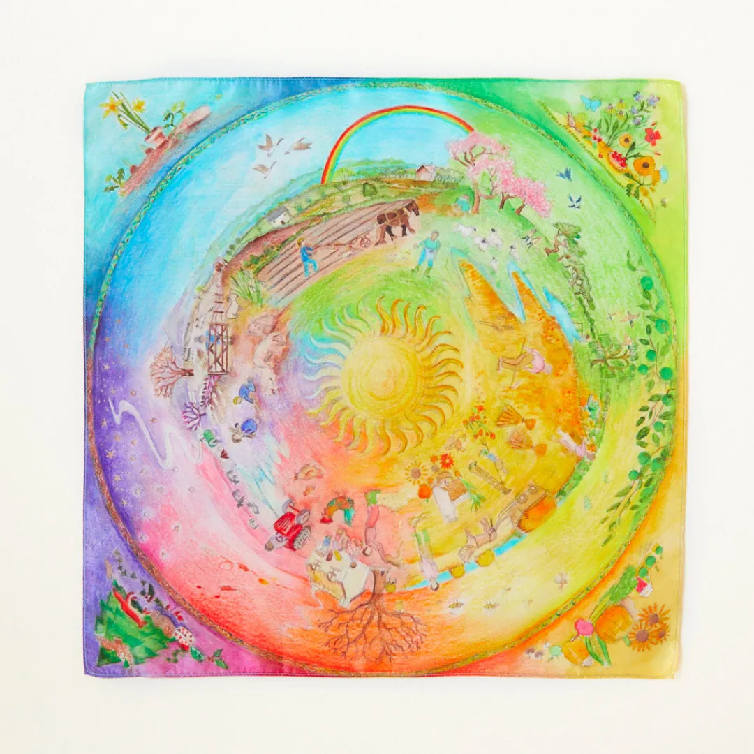 Sarah's Silks Celebration Playsilks-Around The Year On The Farm Playsilk
