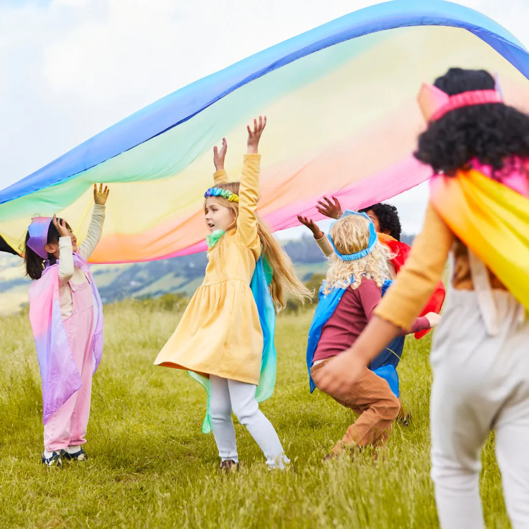 Sarah's Silks Double Playsilks|Rainbow Party-Double Rainbow Playsilk