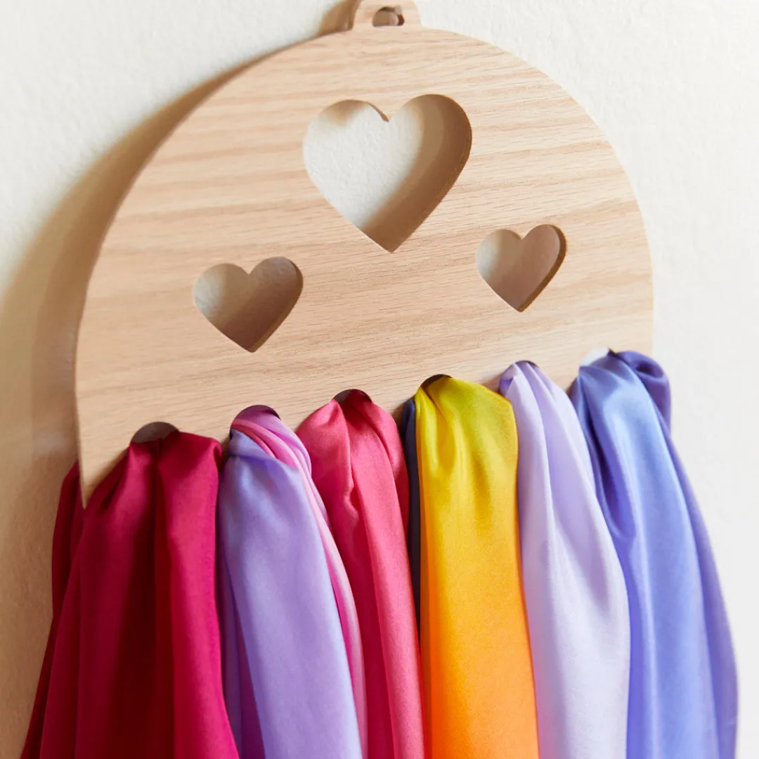Sarah's Silks Playsilk Displays-Heart Playsilk Display