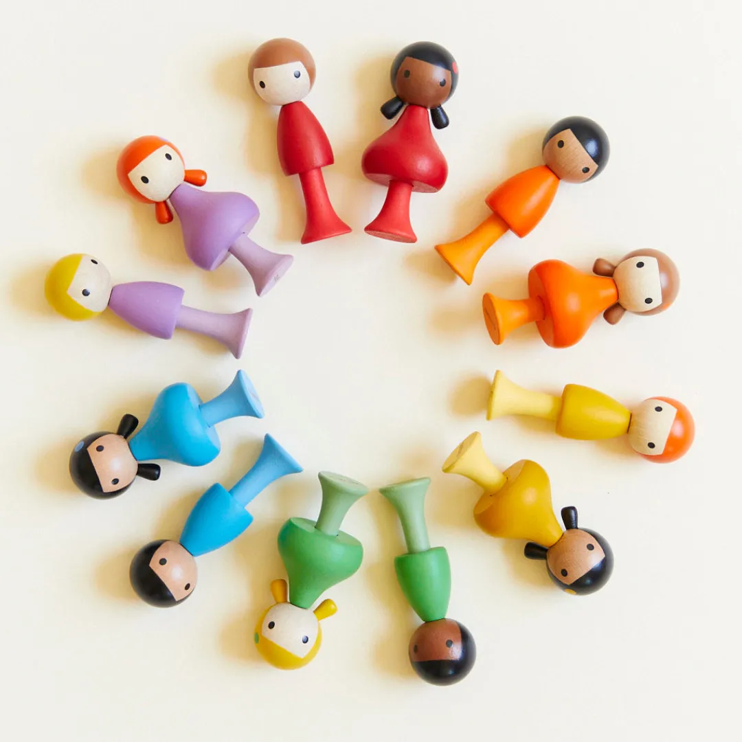 Sarah's Silks Clicques Handmade Wooden Dolls-Lizzie