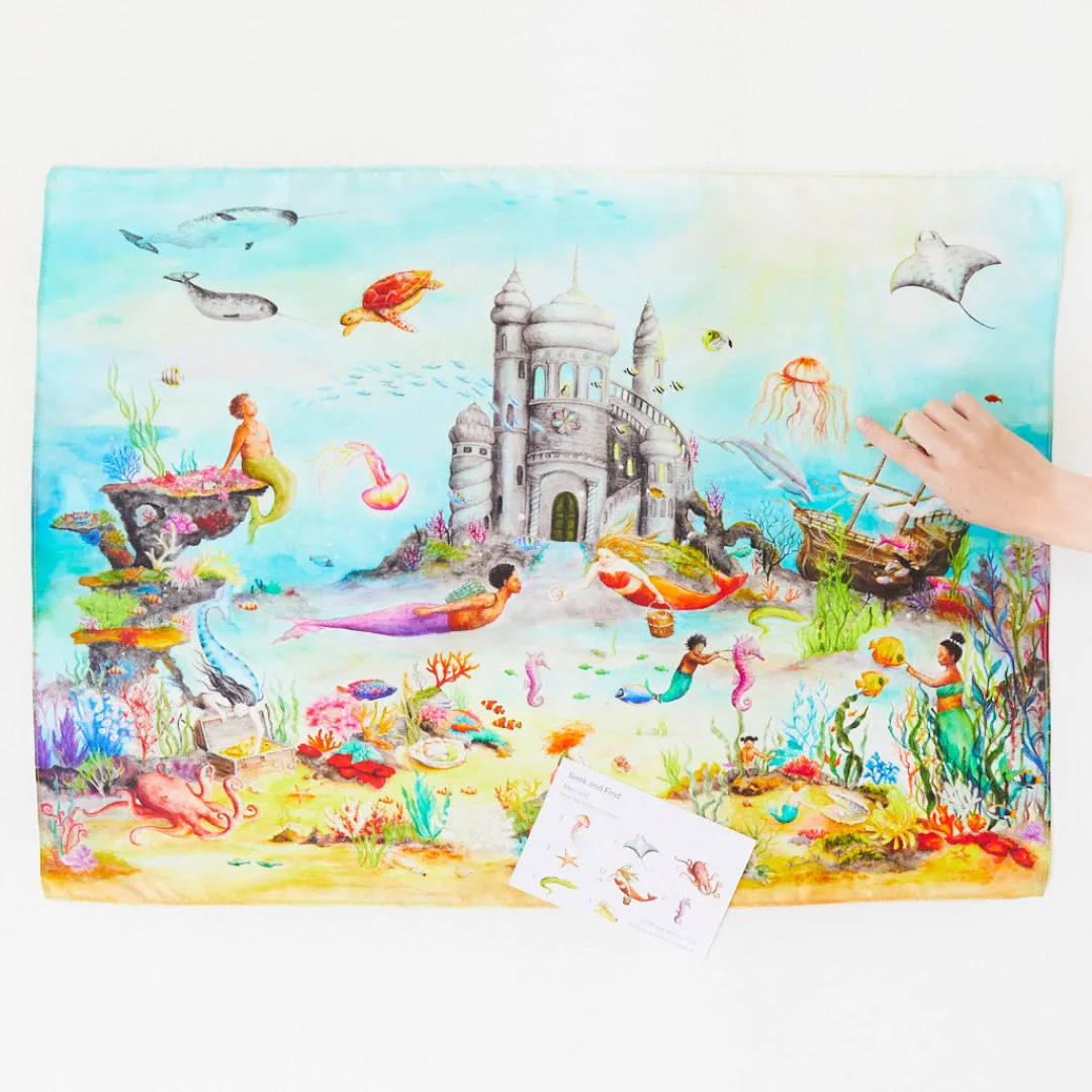 Sarah's Silks Seek & Find Playsilks|Mermaid Party-Mermaid Seek & Find Playsilk