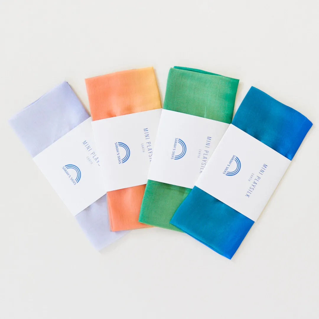 Sarah's Silks Playsilk Sets|Mini Playsilks-Mini Earth Playsilk Set