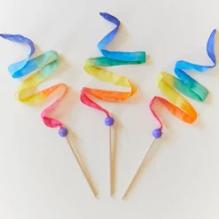 Sarah's Silks Rainbow Party|Party Favors-Mini Rainbow Streamer Party Favor Pack