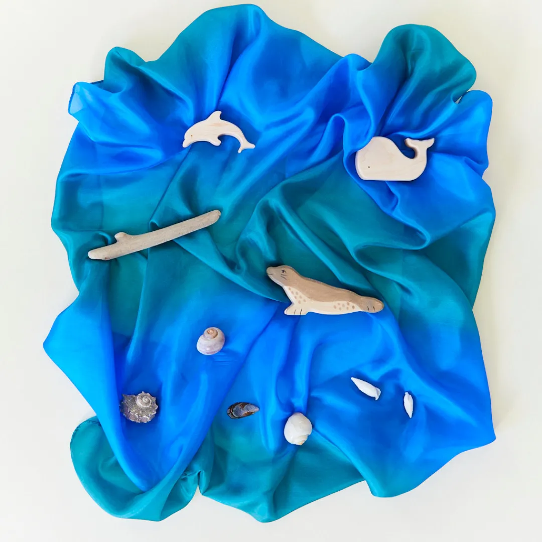 Sarah's Silks Earth Playsilks-Ocean Playsilk