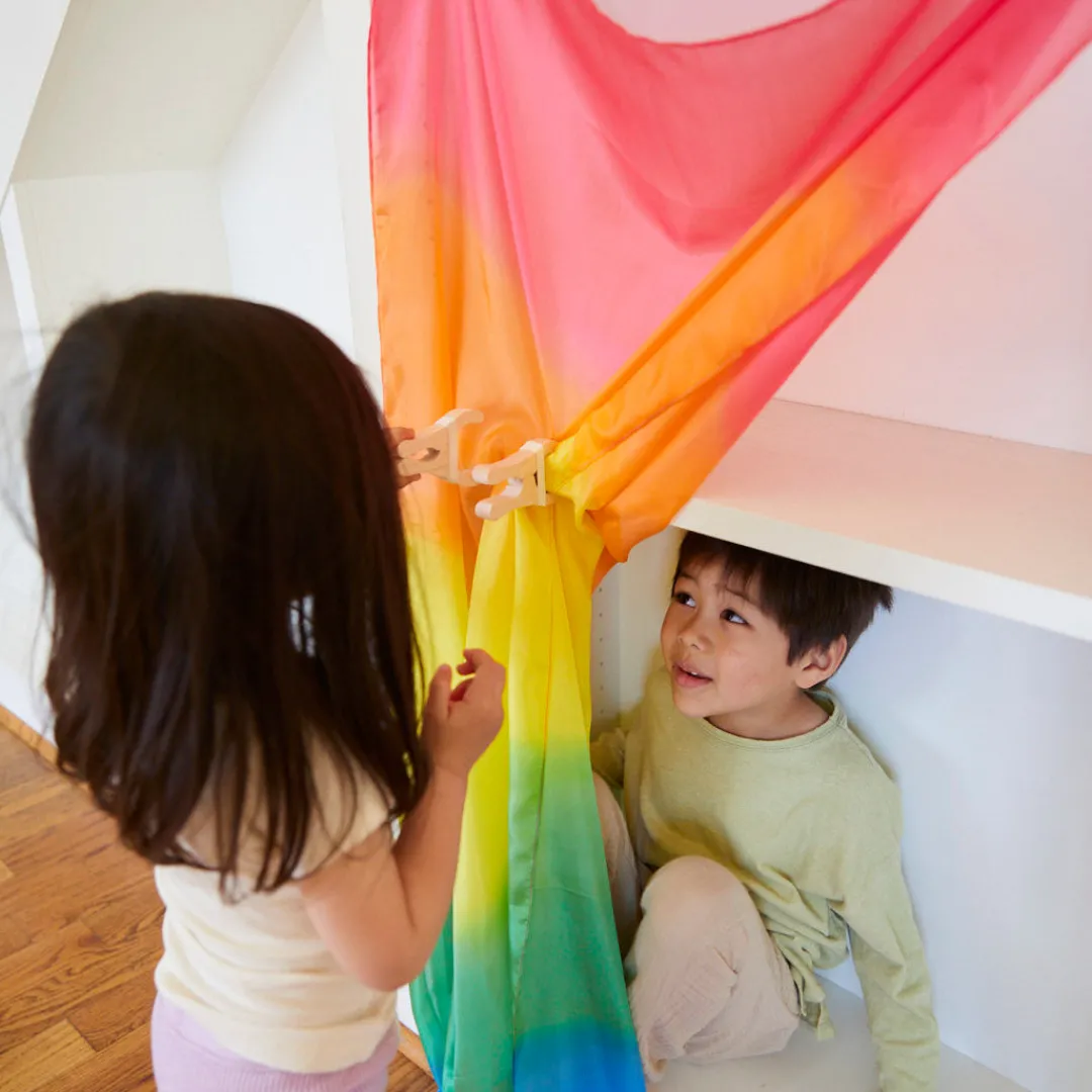 Sarah's Silks Fort Kits|Waldorf Playstand-Rainbow Fort Kit