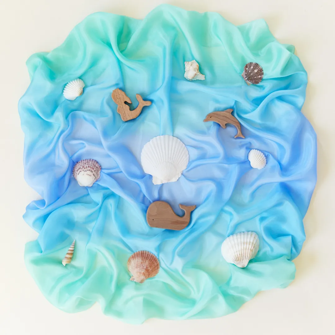 Sarah's Silks Enchanted Playsilks-Sea Playsilk