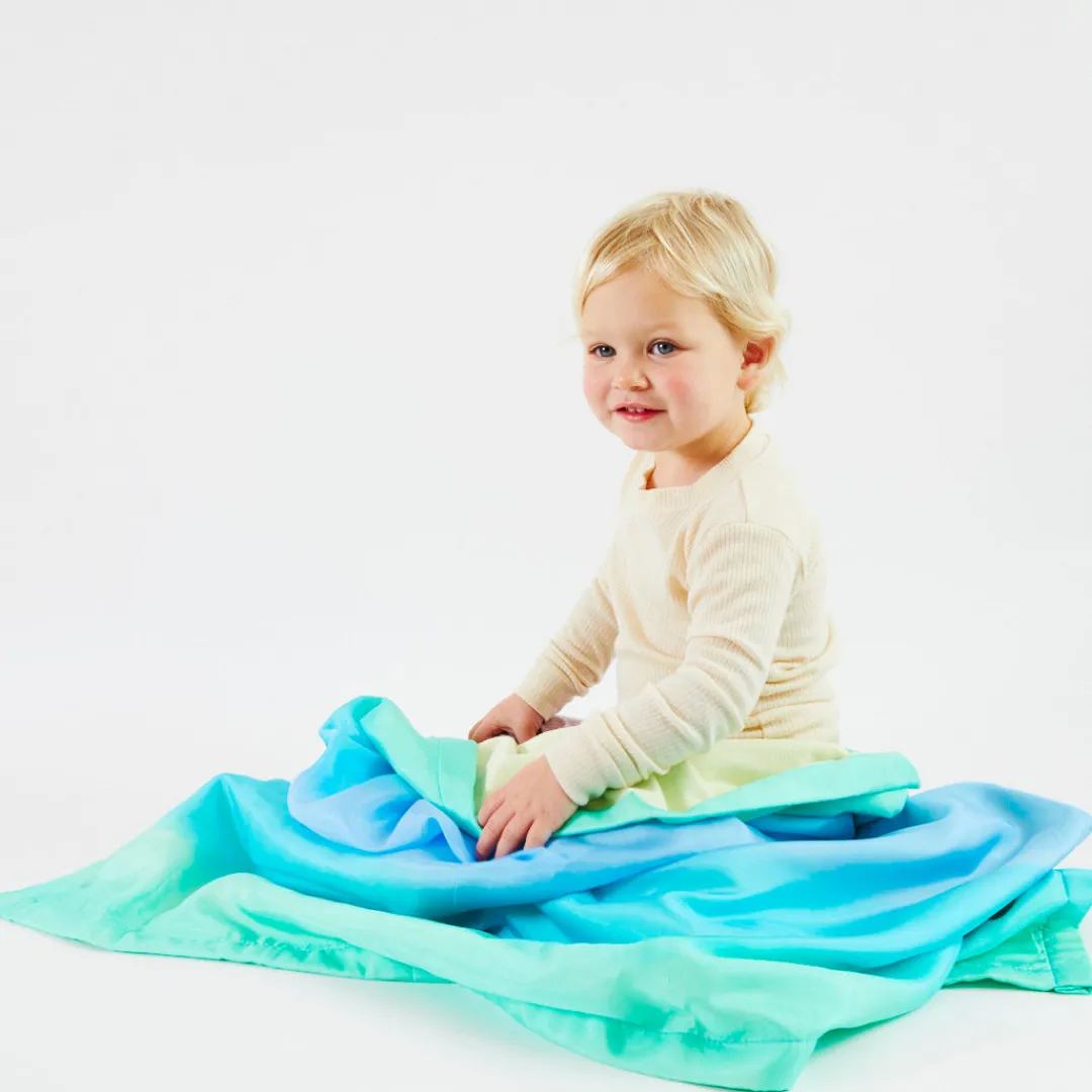 Sarah's Silks Silk Baby Blankets-Sea Silk Baby Blanket