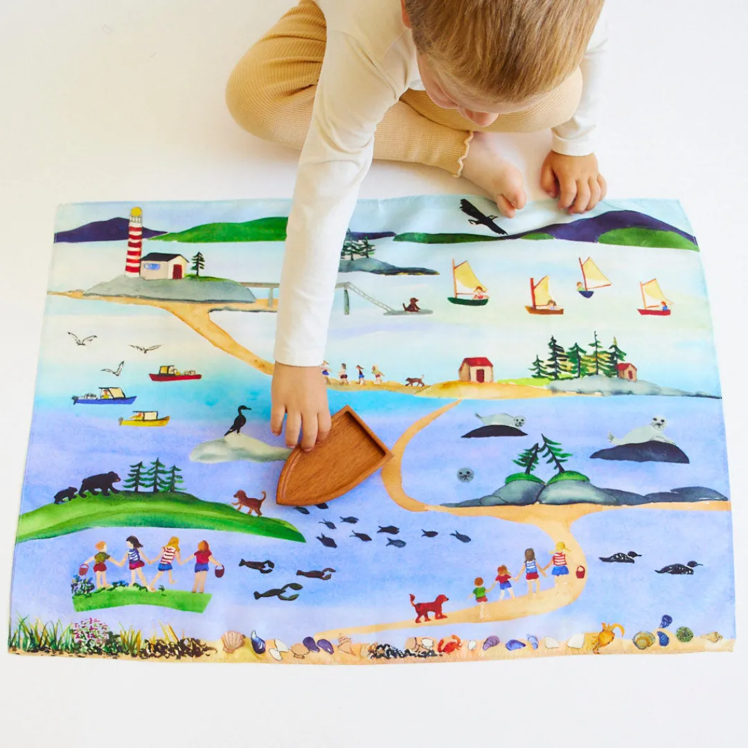 Sarah's Silks Seek & Find Playsilks-Summer In Maine & Mahogany Boat Set