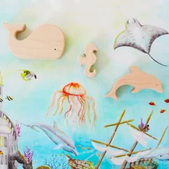 Sarah's Silks Mermaid Party-Wooden Dolphin